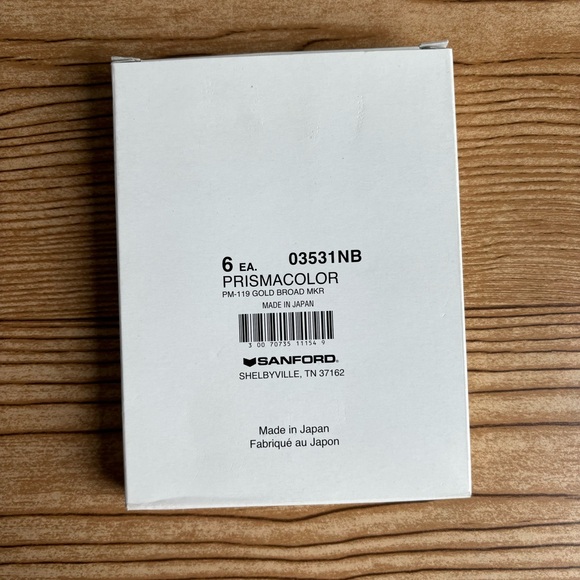 Prismacolor Large Broad Gold Metallic Markers PM-119 Box Of 6 - Picture 2 of 7